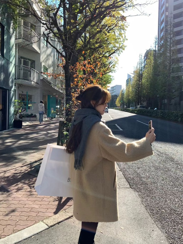 (予約) ounce / Sander alpaca half coat 2color