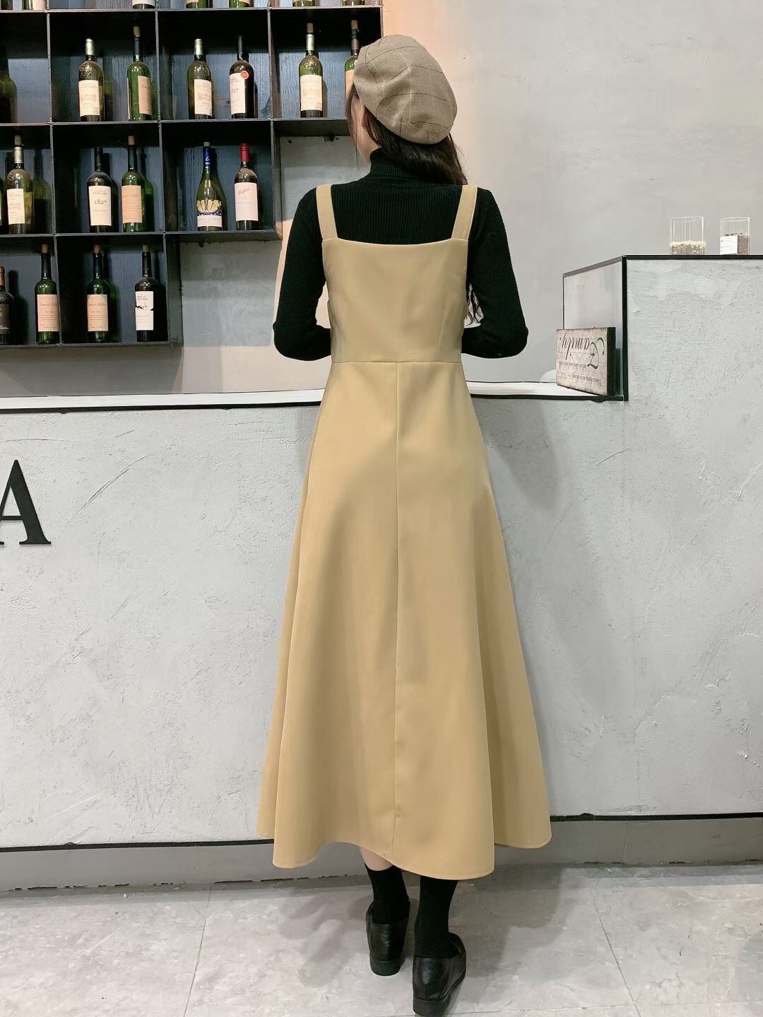 ショルダーベルトオールインワンワンピース