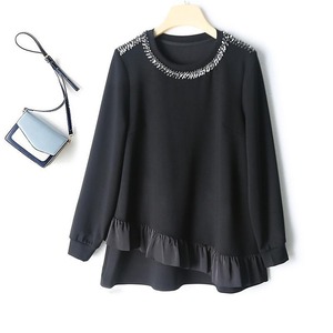 新品大きいサイズ 4LビジューTシャツ ロンT カットソー 秋冬 チュニック