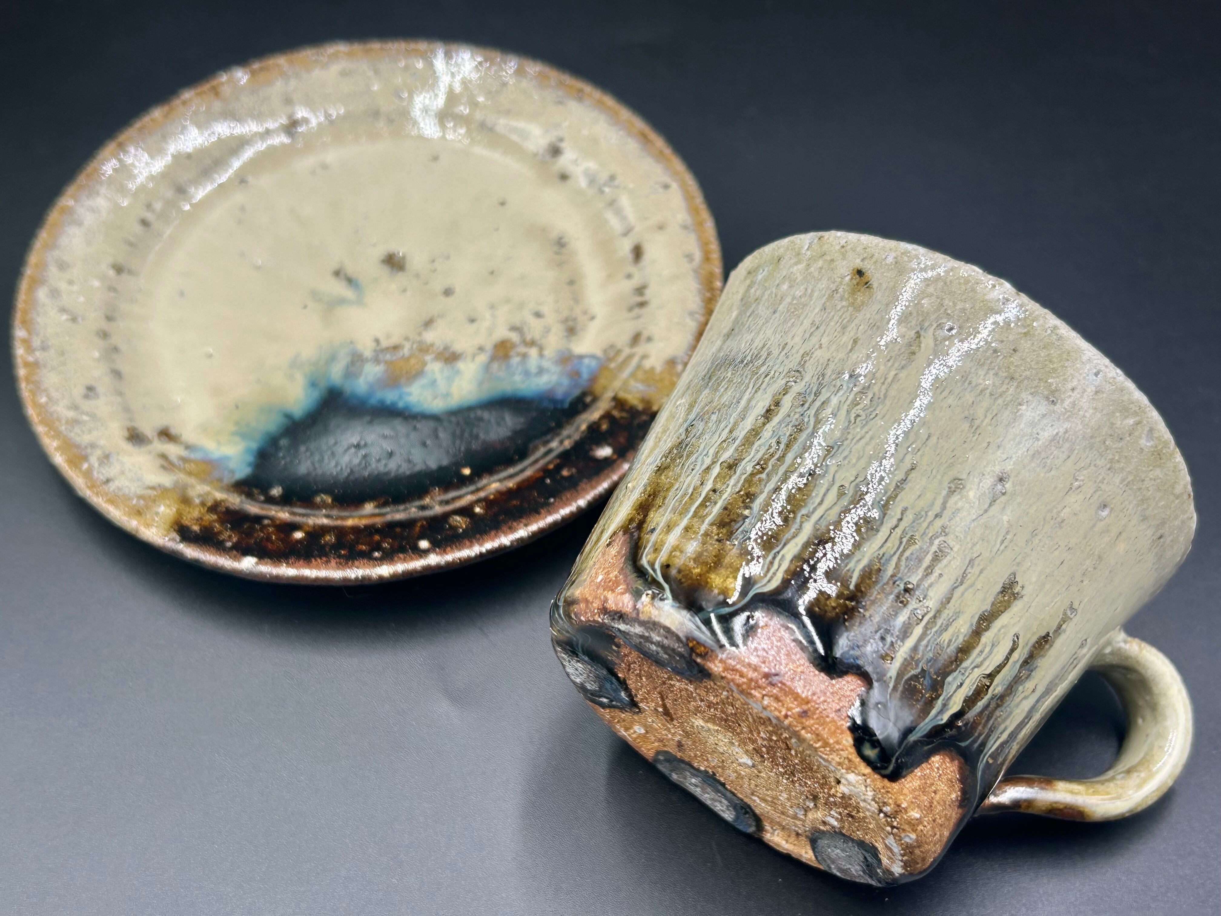 朝鮮唐津カップ＆ソーサー | 土平窯 藤ノ木陽太郎