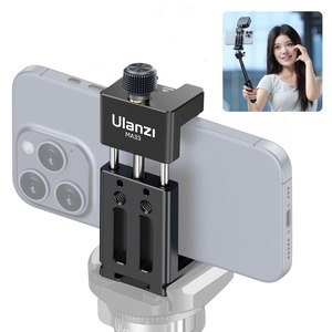 【新着特価】Ulanzi スマホホルダー 三脚スマホホルダー 全金属製 Arca型クイックリリースベース 三脚マウント コールドシュー付き 横も縦も撮影可 1/4ネジ穴付き 携帯電話ホルダー スマートフォン三脚マウント iPhone/Android/三脚/カメラ対応Android/三脚/自撮り棒に対応 MA33