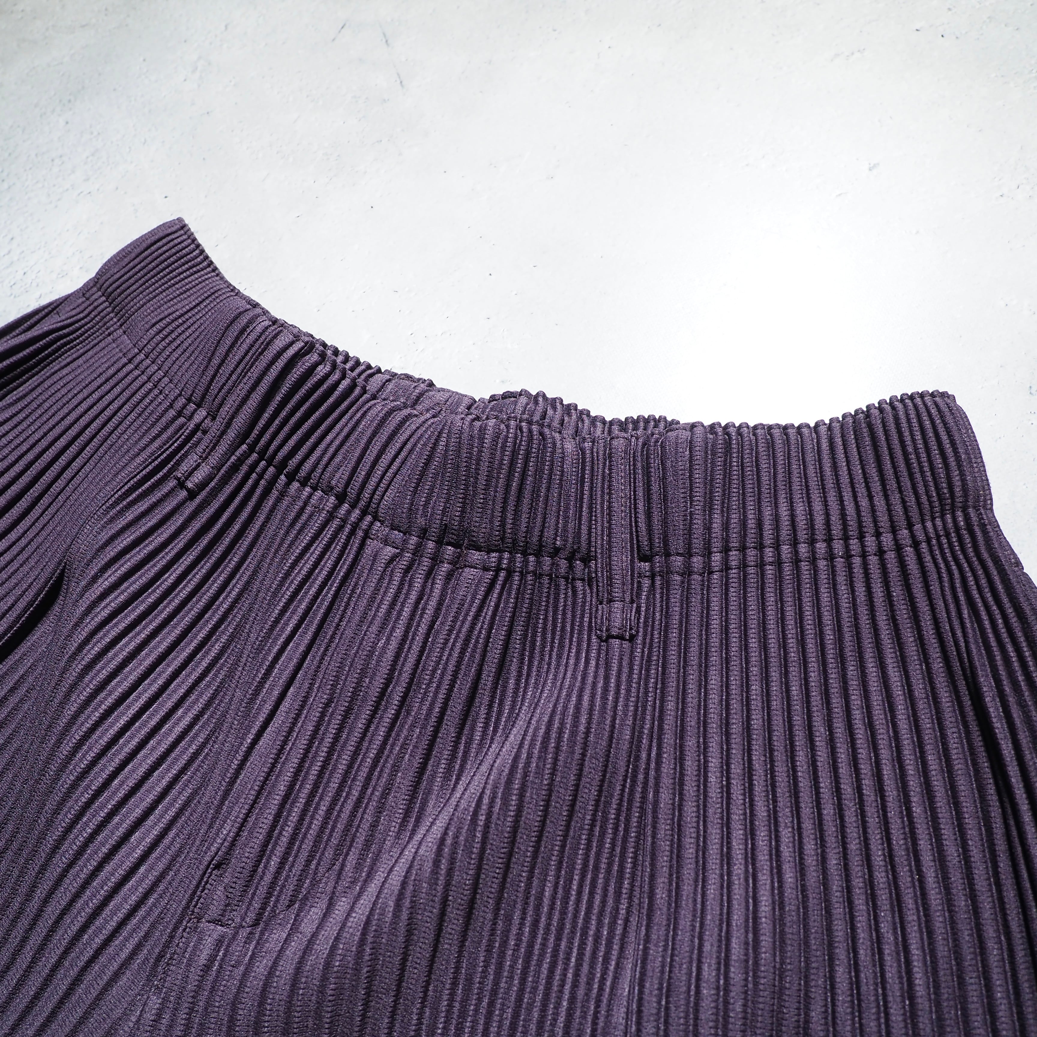HOMME PLISSE ISSEY MIYAKE ” Light purple color pleats wide short