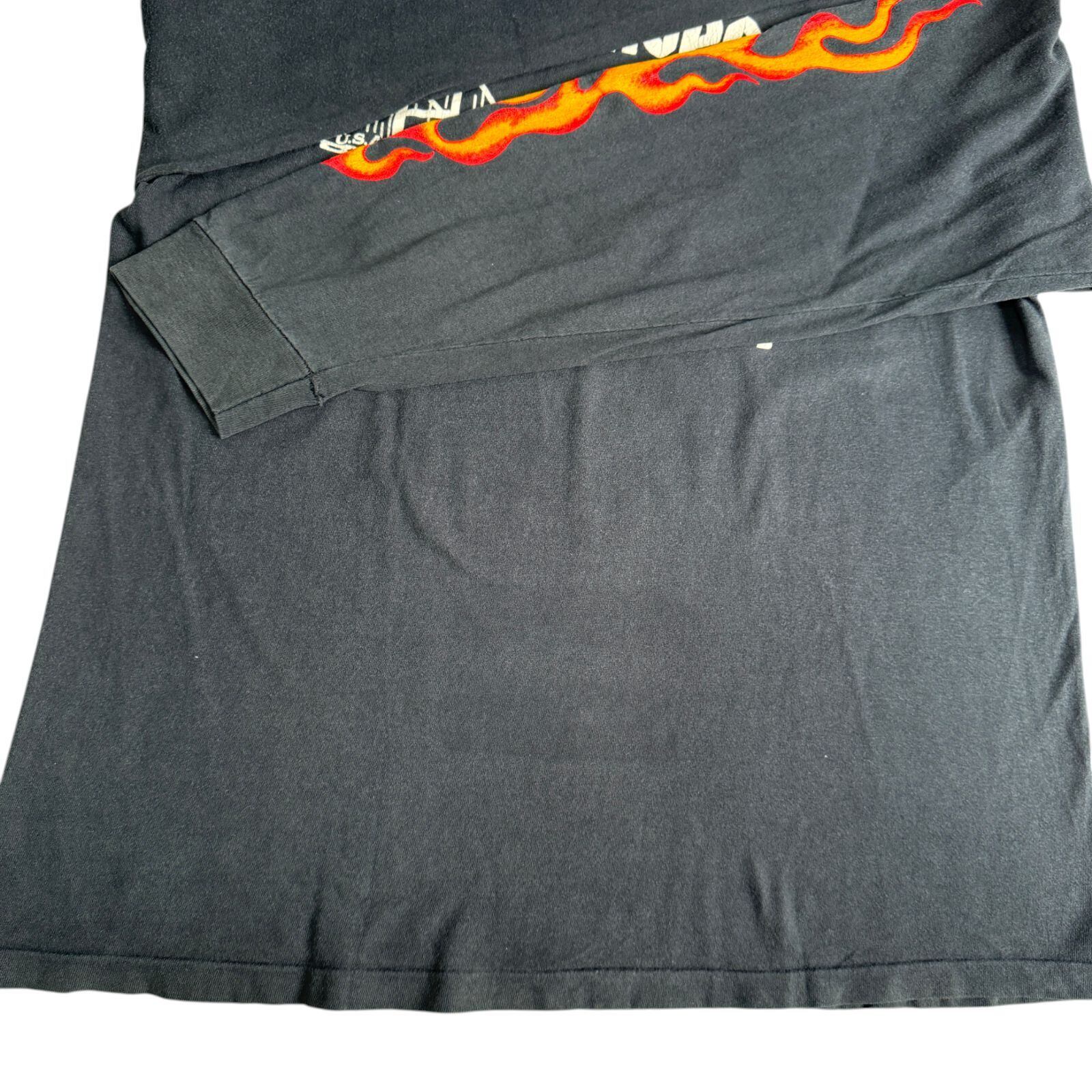 90s Frisco Choppers Flame Sleeve 長袖Tシャツ Lサイズ フリスコ