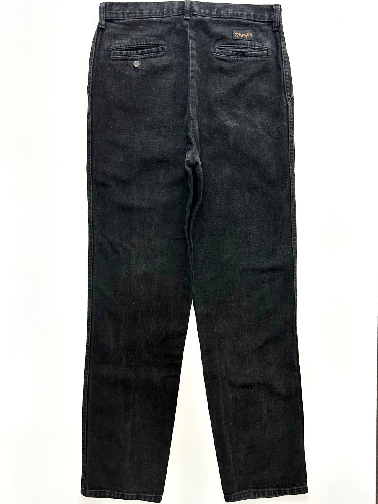 Wrangler "BLACK" DENIM SLACKS MADE IN USA Size W32L34→W33L33.5