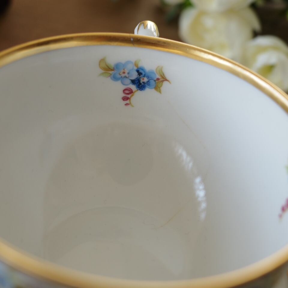 訳あり】シューマンババリア 勿忘草 カップ＆ソーサーB ドイツ