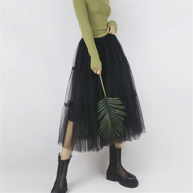 【Tea Tree】チュールティアードスカート　6color　10380