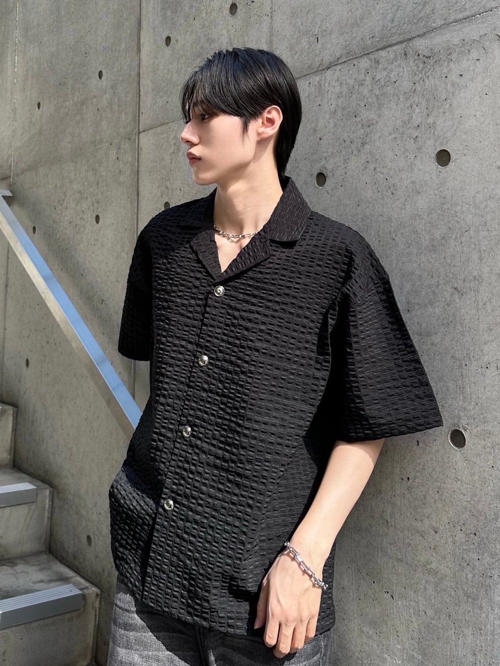 ALUDE SELECT】black gorgeous set up | 【ALUDE】韓国メンズファッション