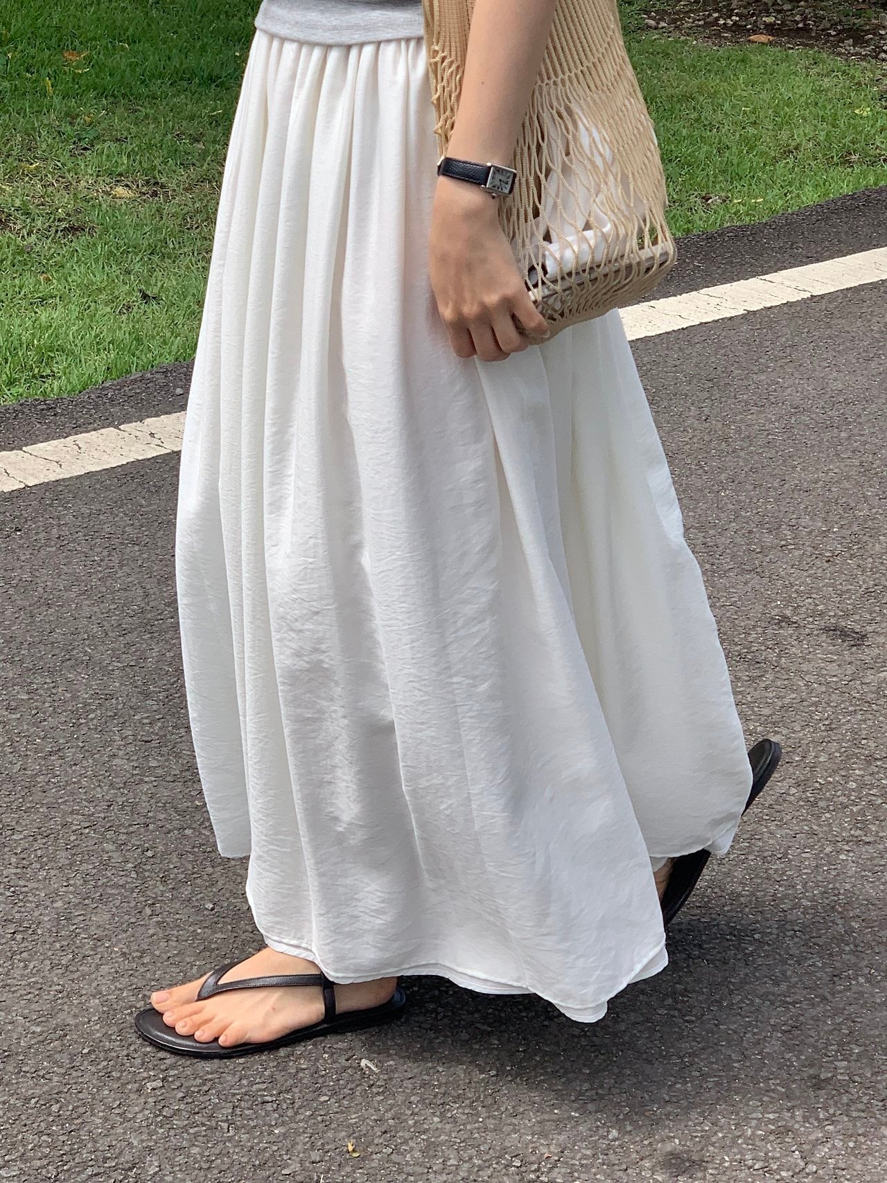(予約) verveine / Juliet Banding Long Skirt
