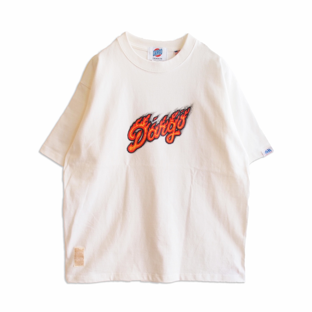 【DARGO】"FLAME LOGO" 8onz Super Heavy Weight T-shirt（2color）