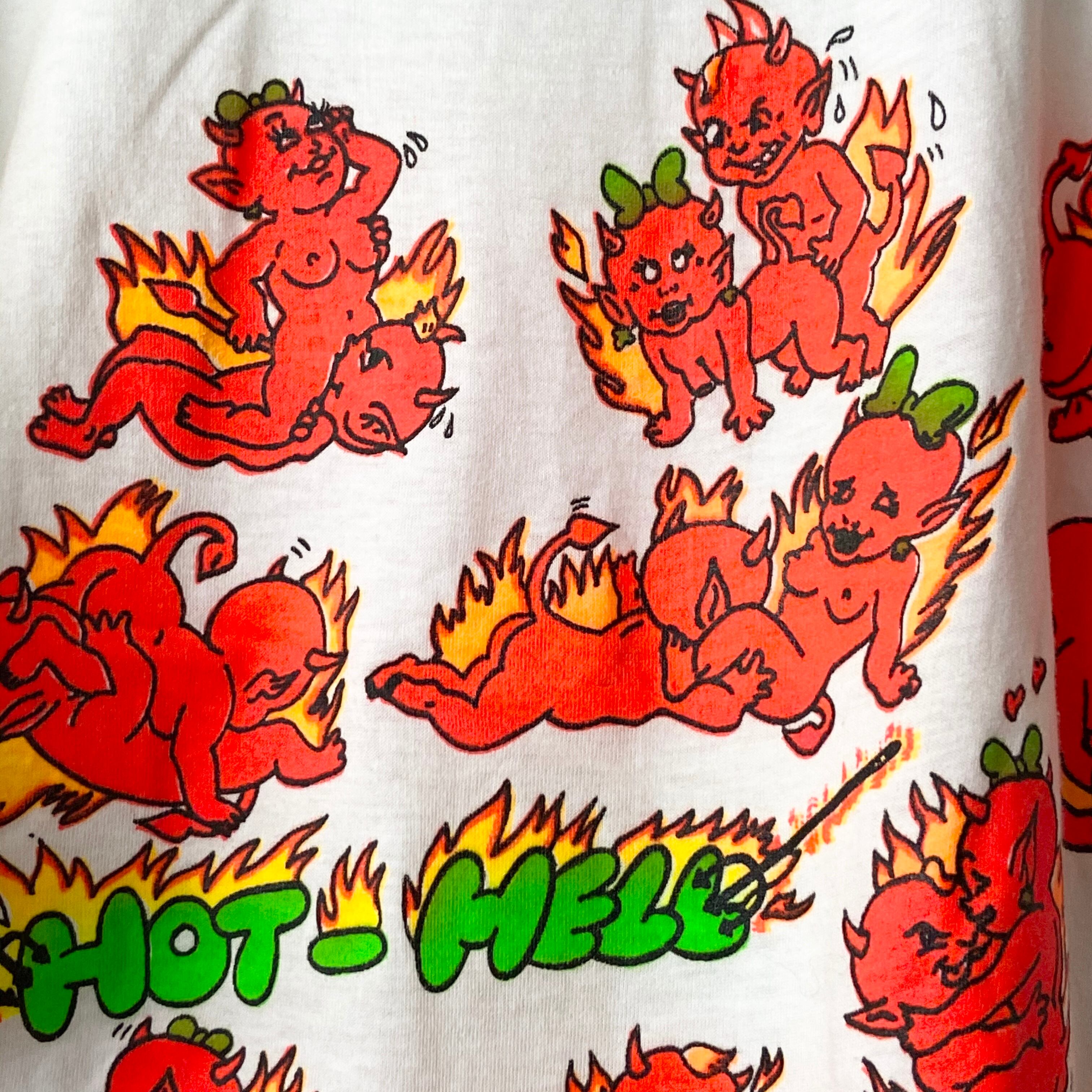 vintage 1990's red devil sex tee | NOIR ONLINE