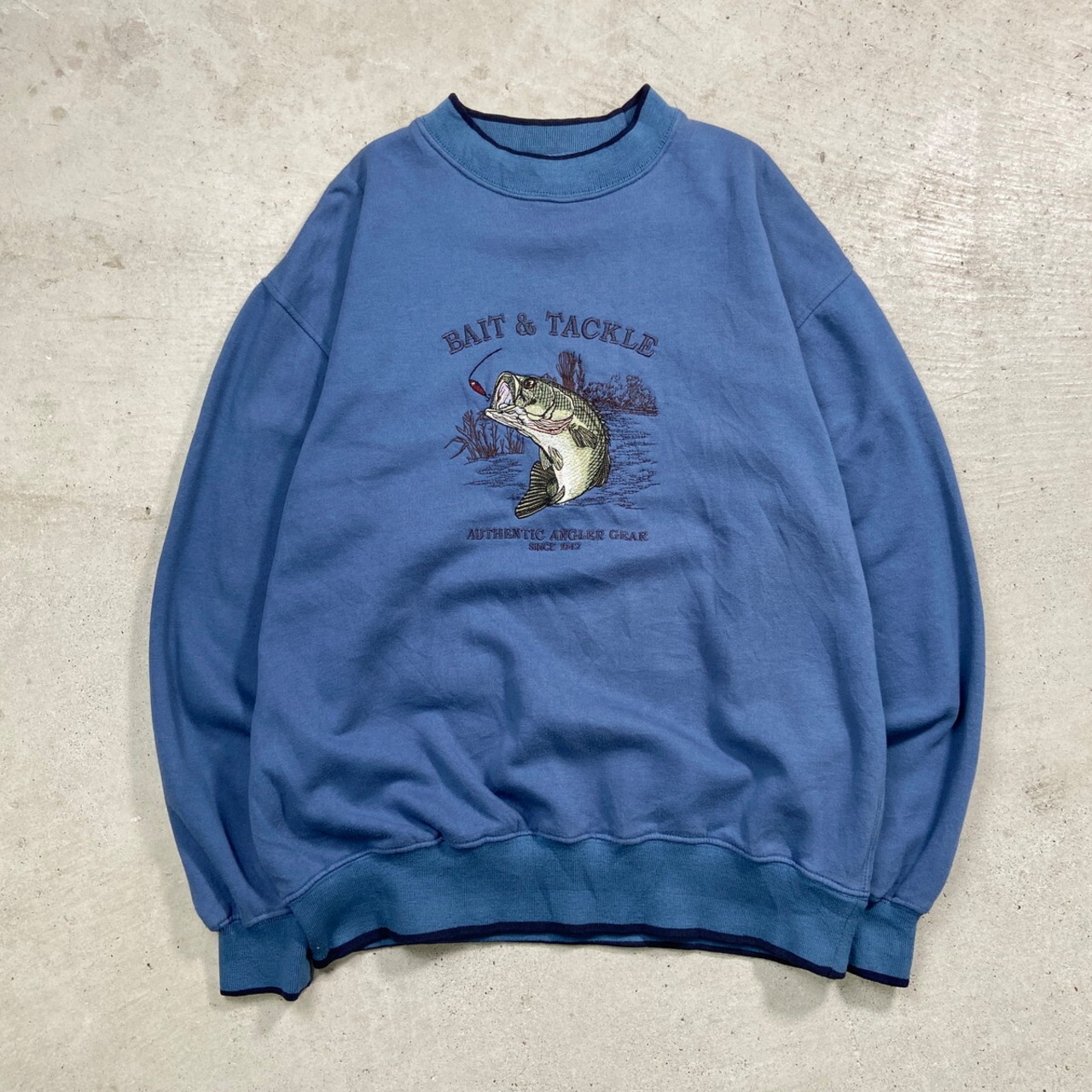WOODLAND TRAIL フィッシング刺繍 スウェットシャツ メンズXL相当 古着 