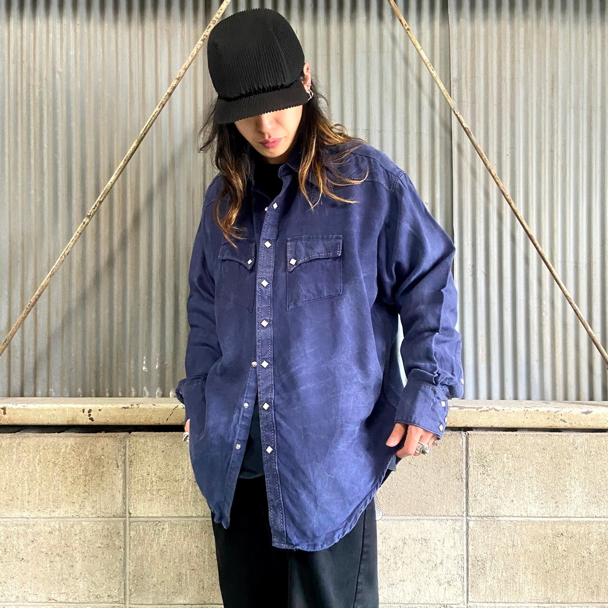 70年代 ROCKMOUNT ロックマウント 長袖ウエスタンシャツ メンズXL 古着 