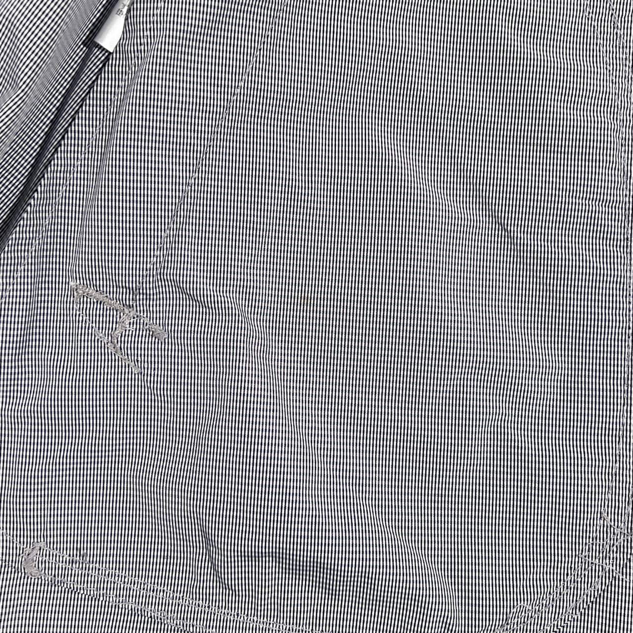 CROCODILE クロコダイル チェック ハーフコート M/ネイビー×ホワイト系 レディース