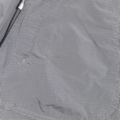 CROCODILE クロコダイル チェック ハーフコート M/ネイビー×ホワイト系 レディース