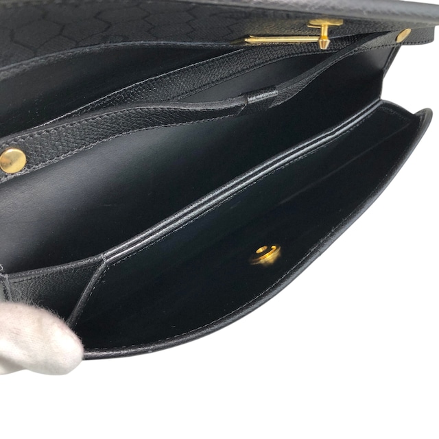 Christian Dior クリスチャン ディオール ショルダーバッグ ブラック DIORロゴ レザー vintage ヴィンテージ オールド sghab4