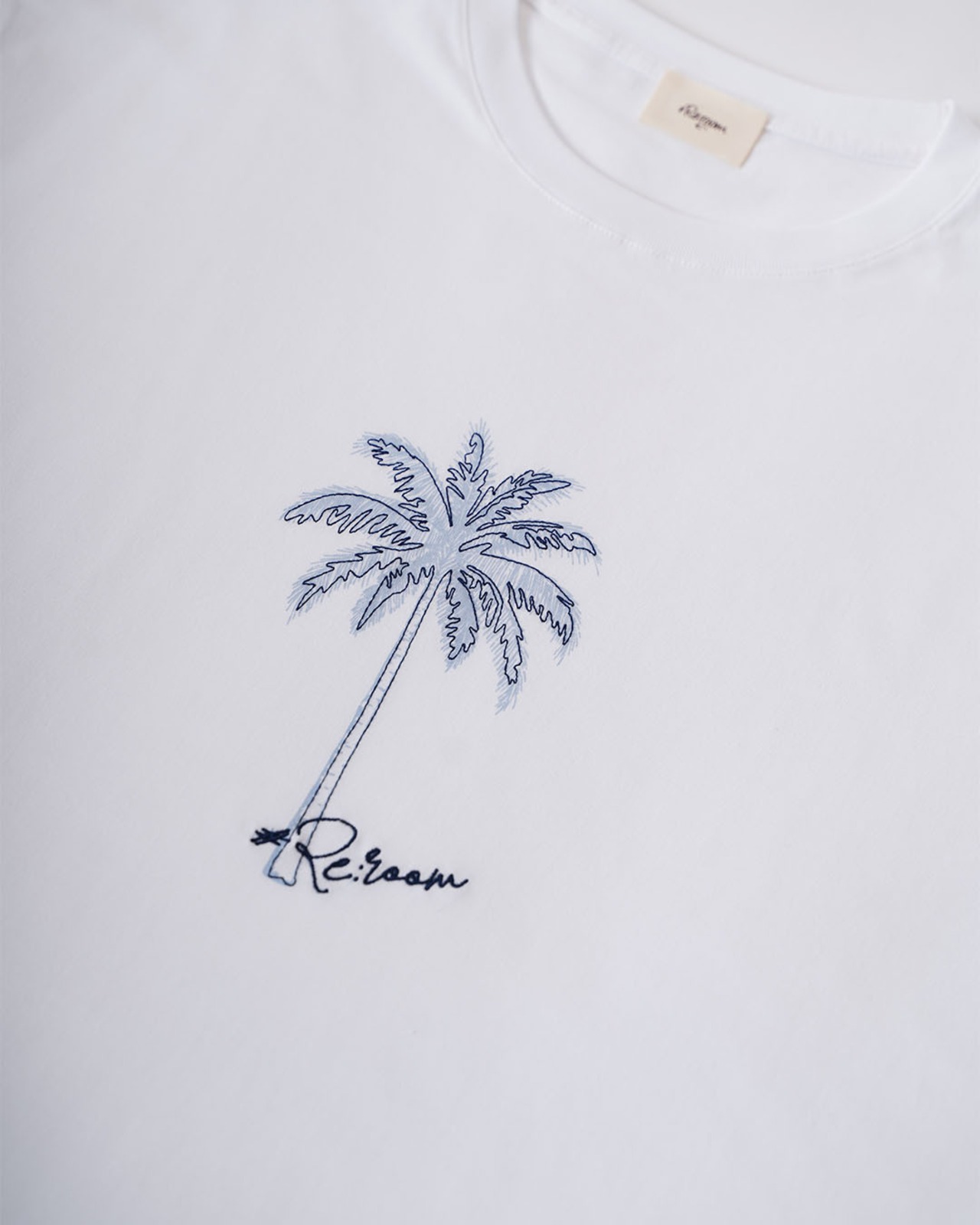 【#Re:room】PALM TREE EMBROIDERY T-SHIRT［REC920］
