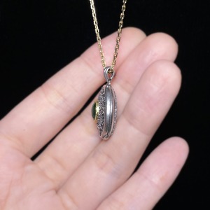 現品 Giselle|ジゼル ロケット ペンダント (K18 & SV925) エメラルド