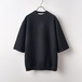 Wool felt oversized pullover / Black