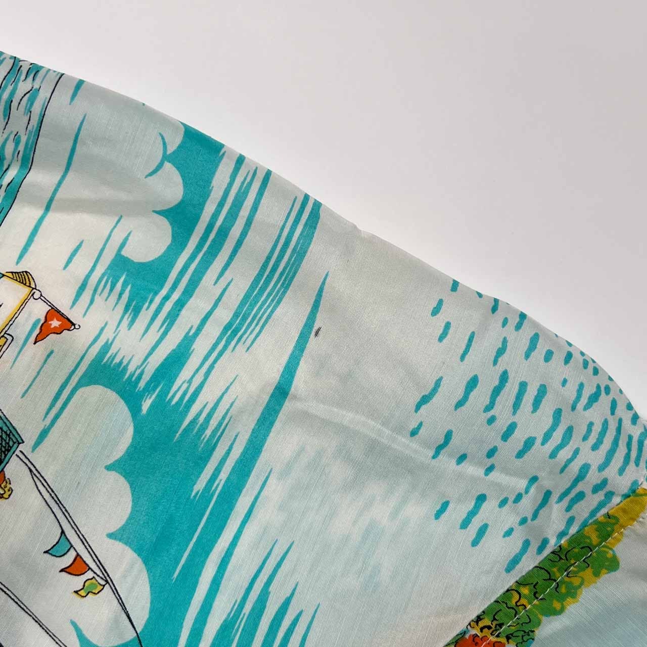 ICE FIRE アイスファイヤー マップ デザイン 半袖 アロハシャツ ハワイアンシャツ S/ブルー系 メンズ