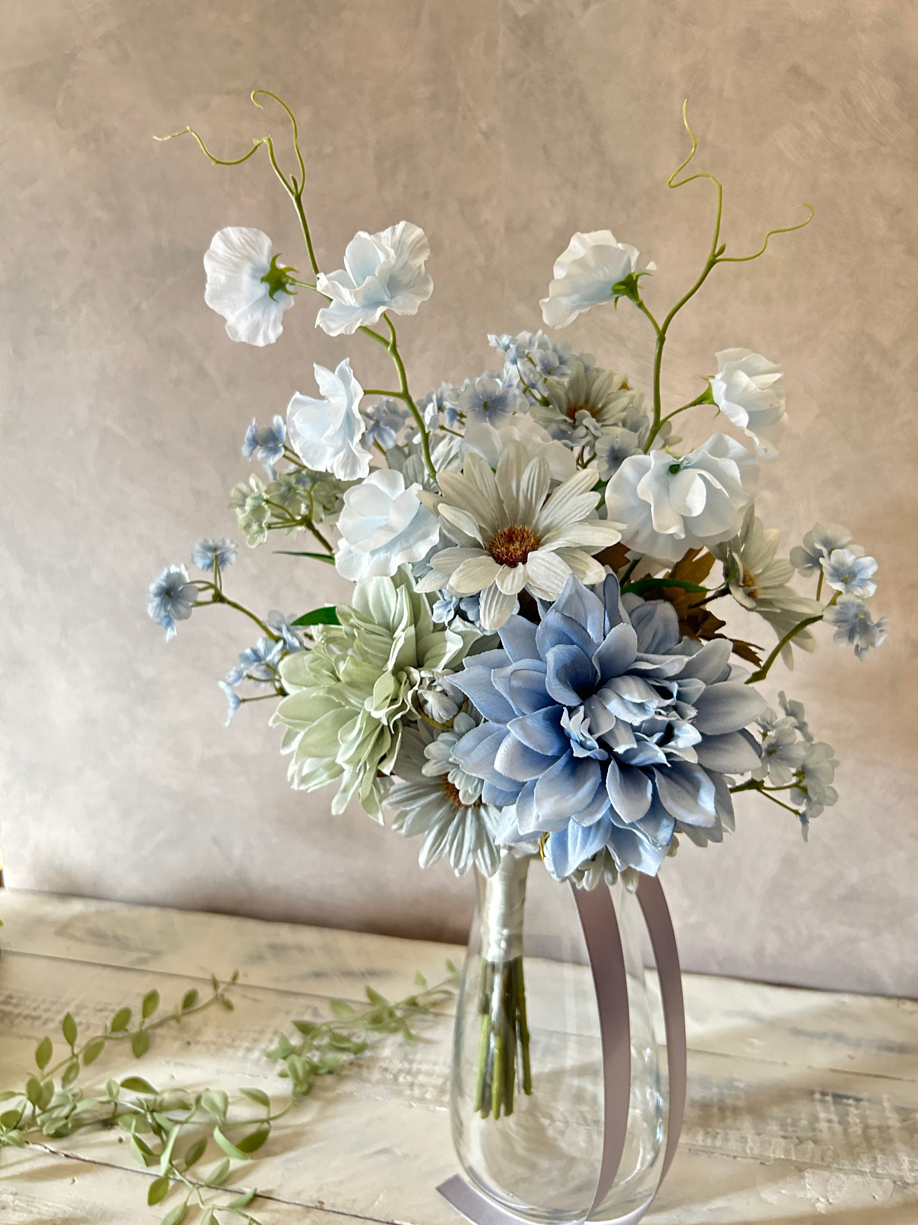 ブルーブルーブルー/アーティフィシャルフラワー/送料無料サービス作品