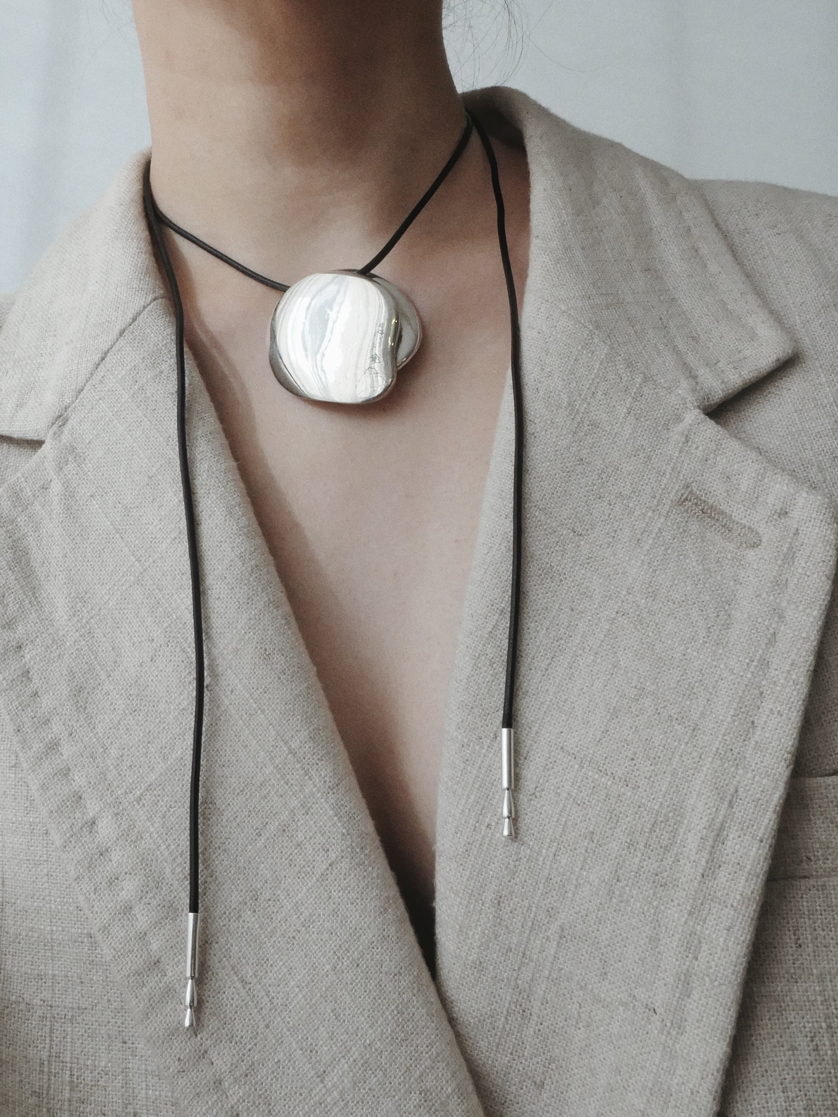 baton leather necklace | Lana Swans