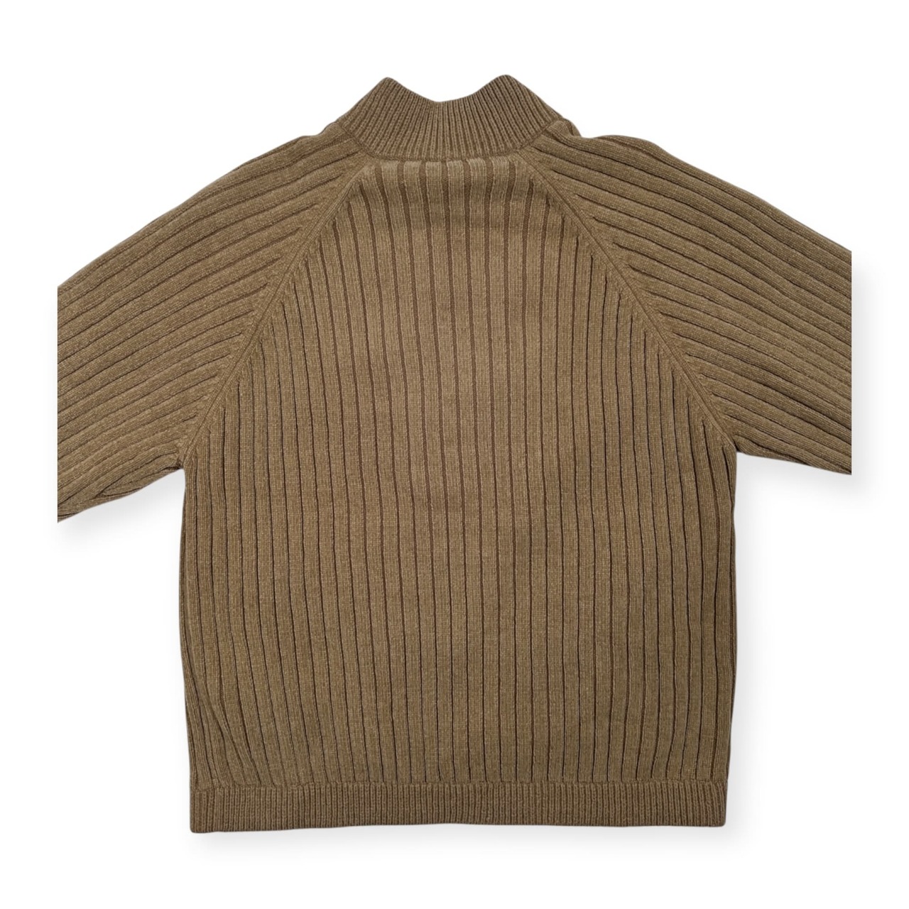 CROCODILE クロコダイル 裏地付き リブ ニット ジャケット ジップアップ サイズ M /メンズ/ベージュ系