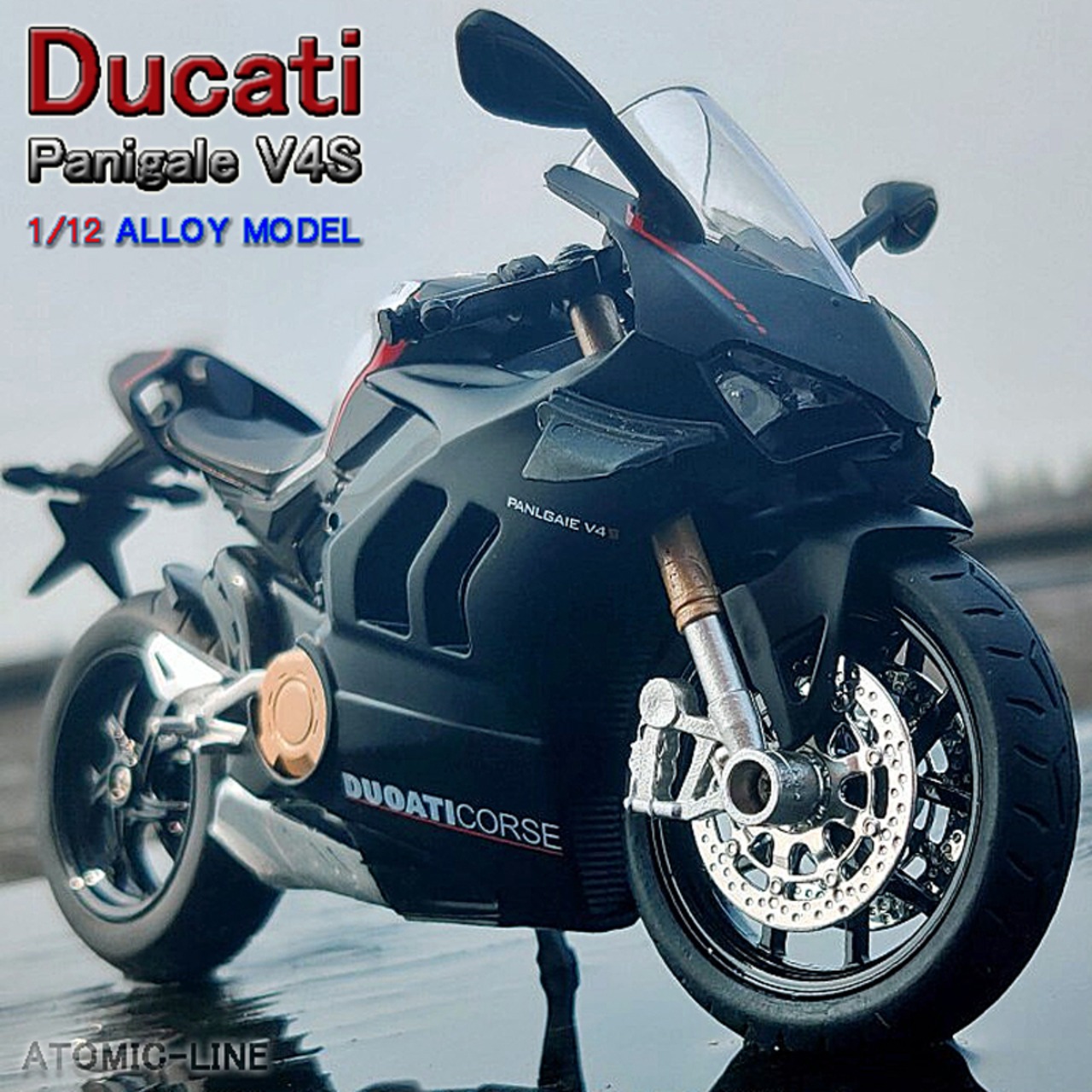 ドゥカティ Ducati パニガーレ V4S 1/12 ミニカー 全2色 ライト点滅 エンジンサウンド 合金モデル 模型 ジオラマ