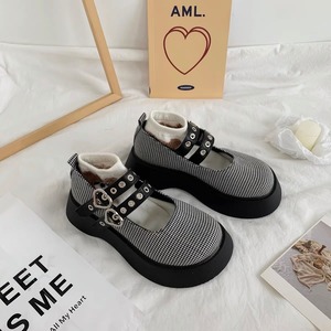 【予約】checkered mary jane strap shoes