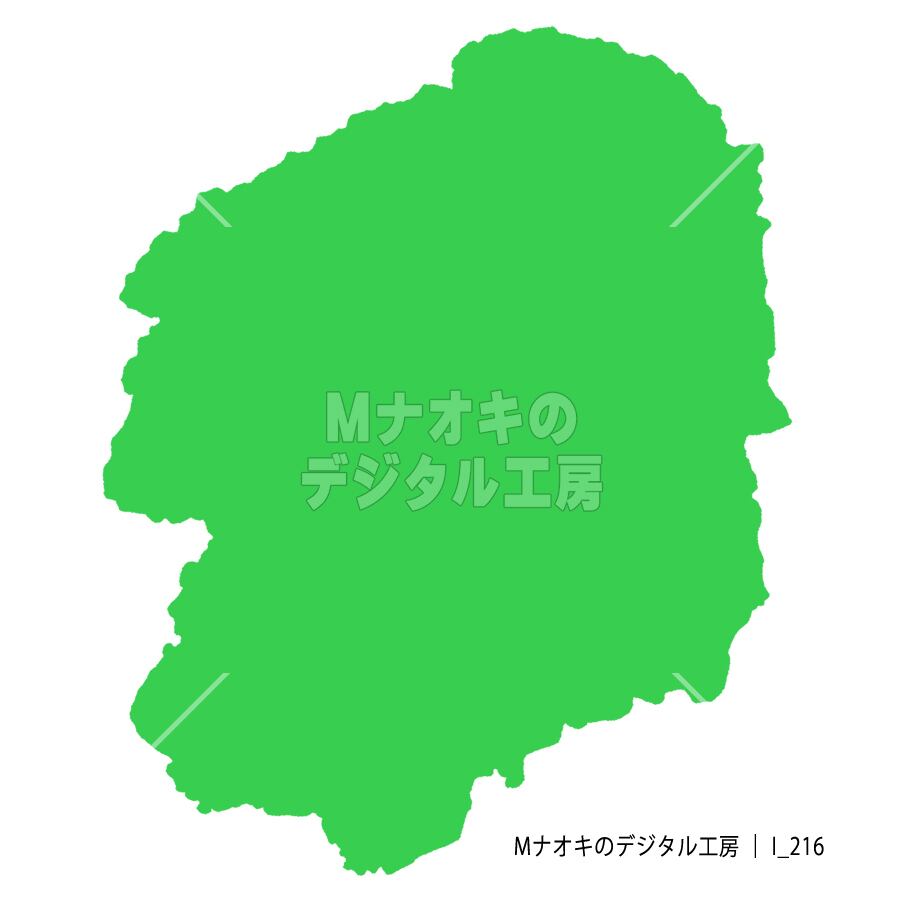 少しゆるい栃木県地図 フチなし 【I_216】　Tochigi prefecture map a little loose borderless
