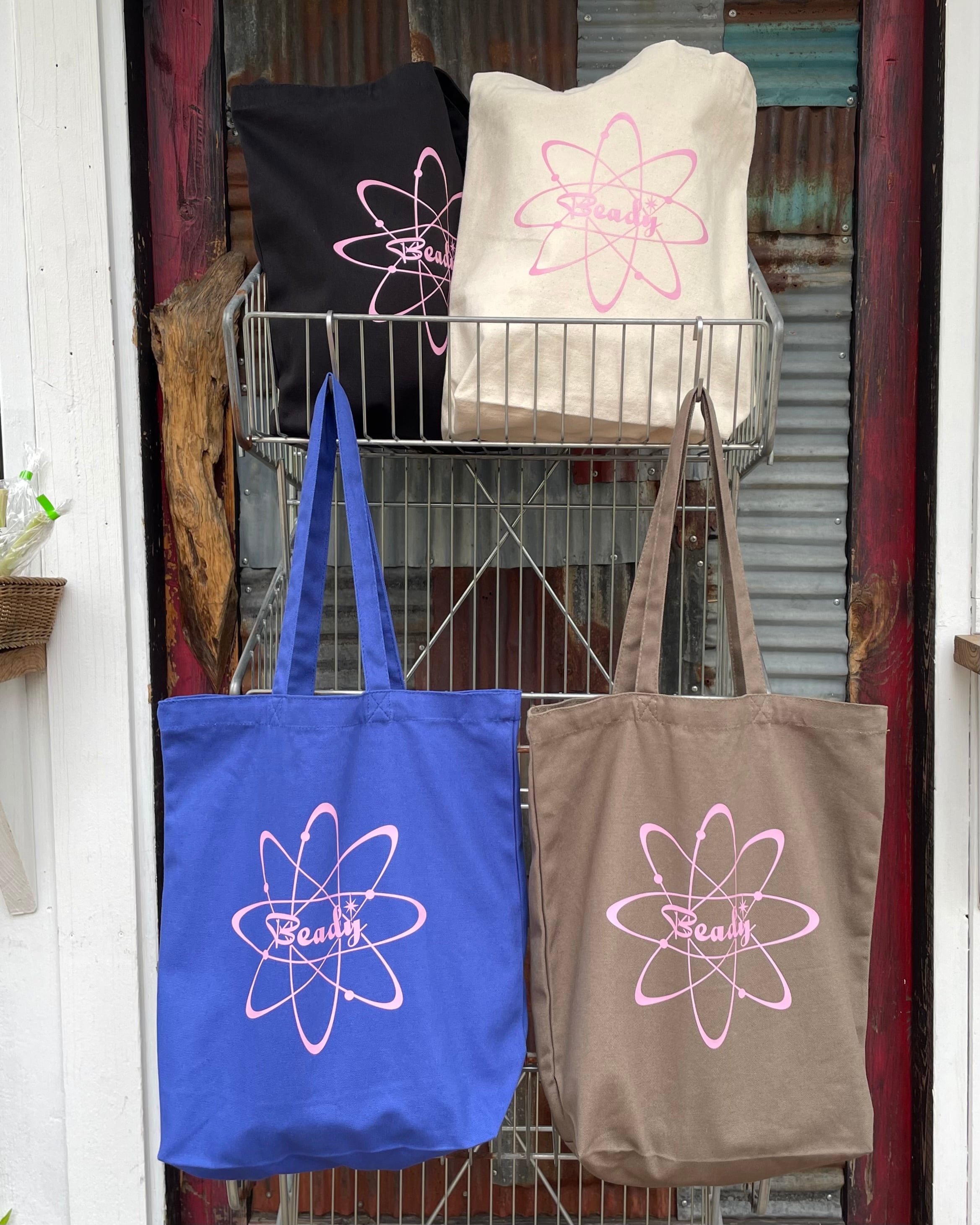 BEADY CANVAS TOTE BAG