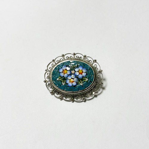 Vintage Italian Micro Mosaic Brooch