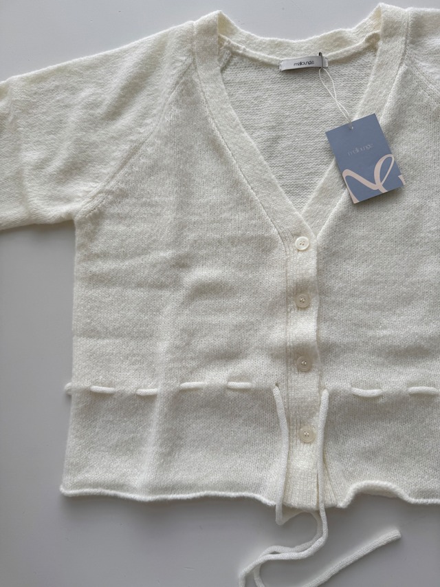 (予約) mellounge / Roi string cardigan knit 2color