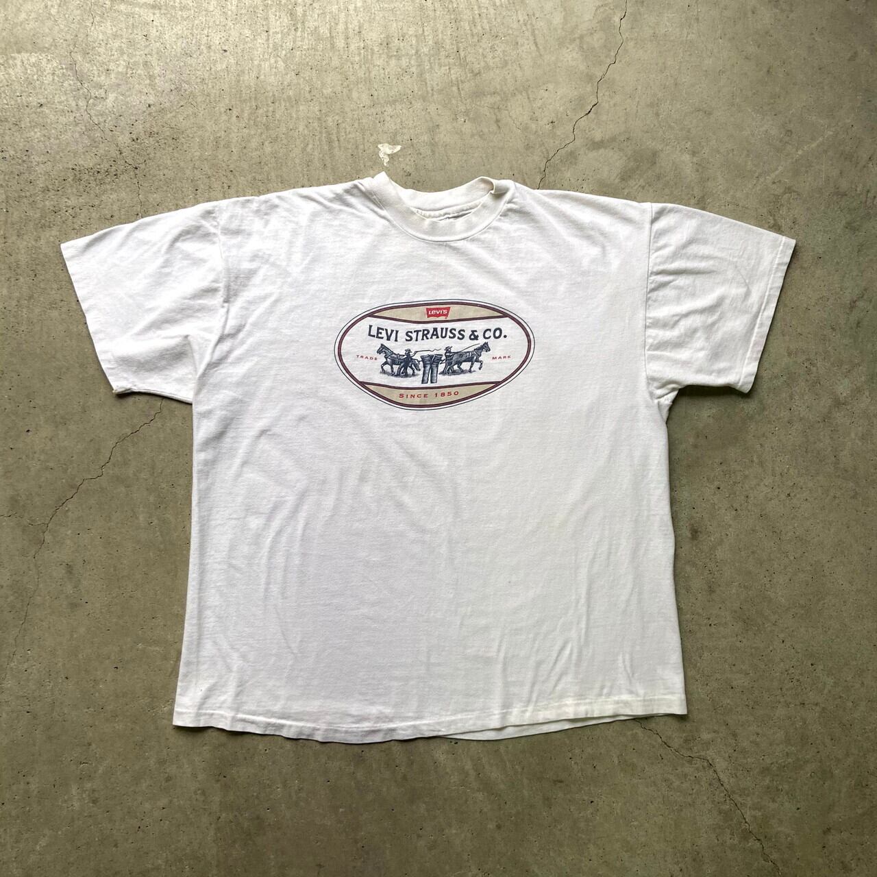 90年代 Levi S リーバイス フロントロゴプリント Tシャツ メンズxl 古着 シングルステッチ 90s ビンテージ ヴィンテージ Hanes ヘインズ シングルステッチ ホワイト 白 Tシャツ Sa24 Cave 古着屋 公式 古着通販サイト