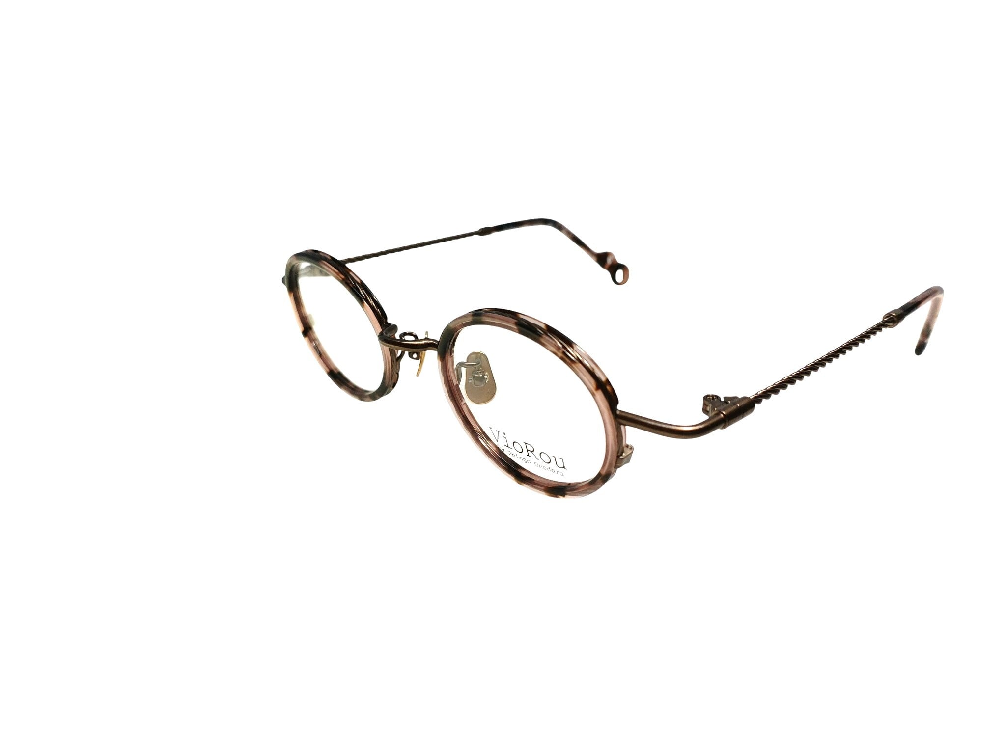 VioRou(ヴィオルー） Takeo-2 color 0077 Brown and pink demi 43□23