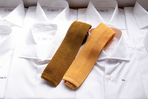 3016/3017 Knit tie "mustard and lemon yellow" colors