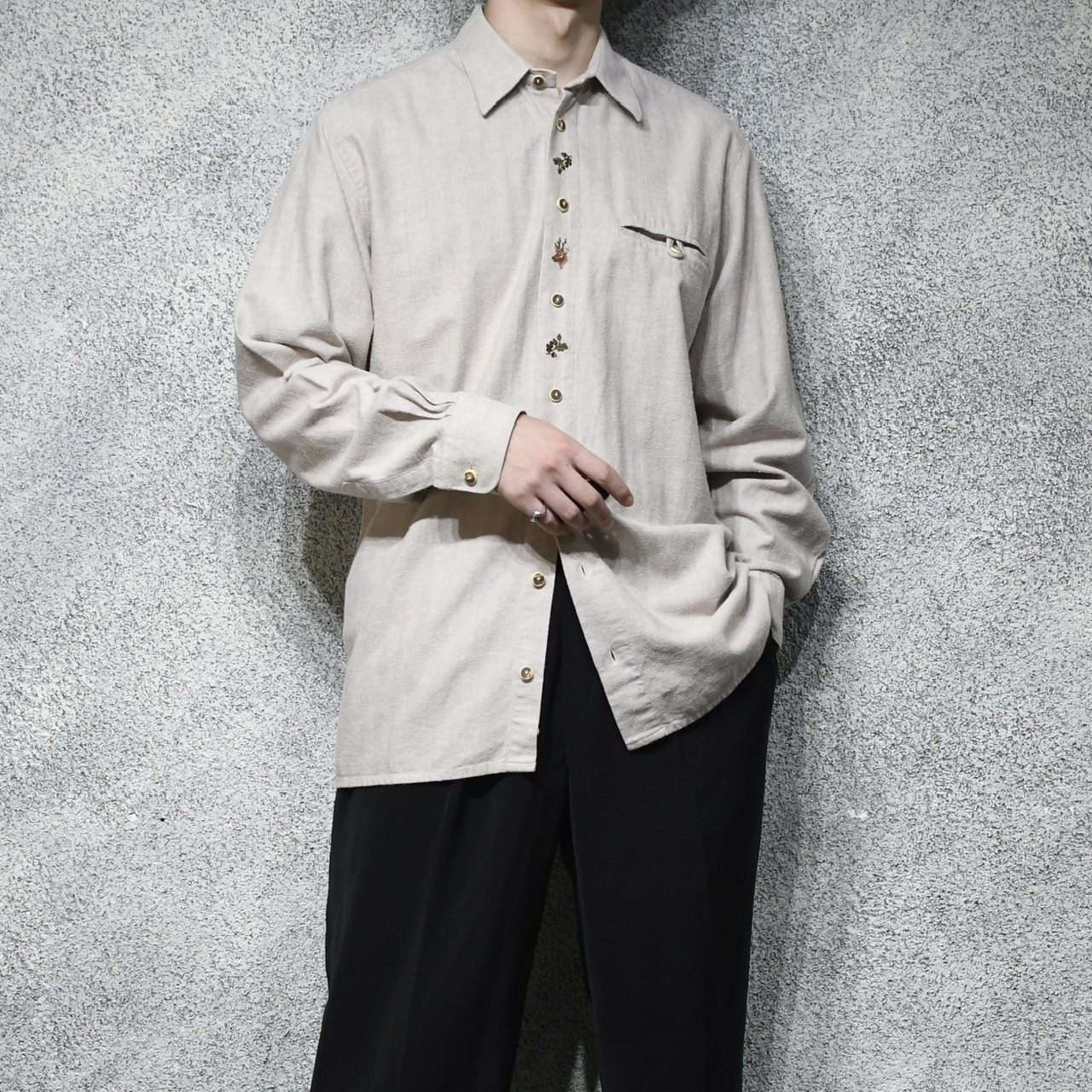 embroidery design herringbone tyrolean shirt