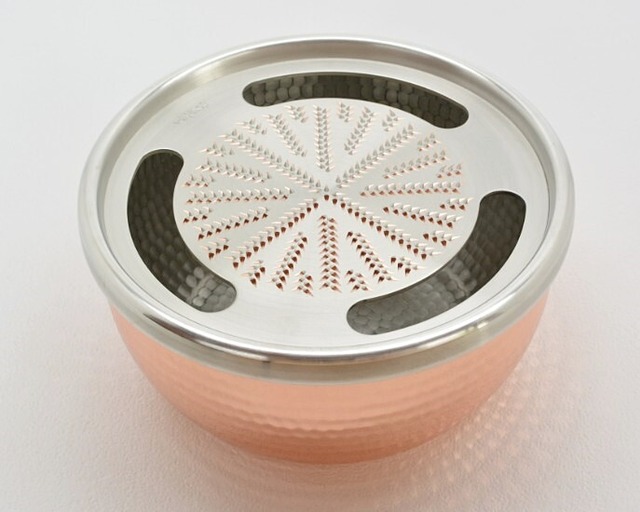 新光堂作　鎚起銅器 純銅おろし器　薬味サイズ