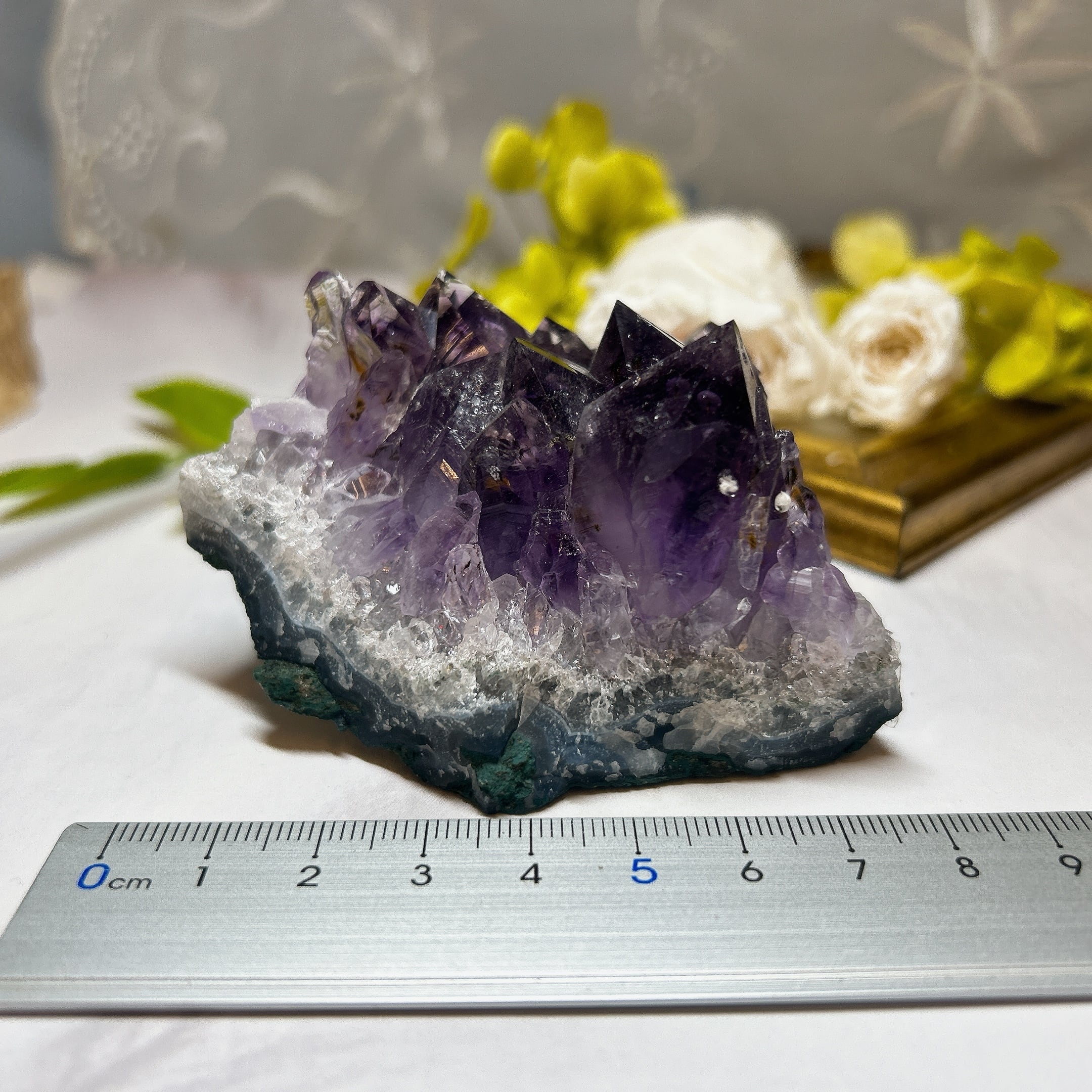 公式カスタマイズ商品 アメジスト クラスター 紫水晶 原石 瑪瑙母岩 高