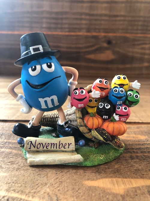 m&m's Danbury Mint Calendar November/エムアンドエム chocolate ダンバリーミント 置物 シルクハット