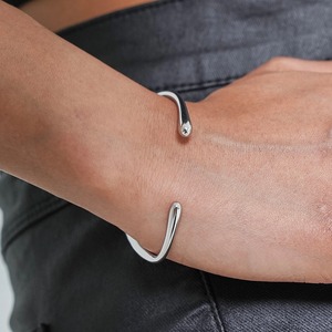 316L Deformation bangle【silver】#b73