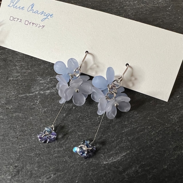 お花ビーズのピアス