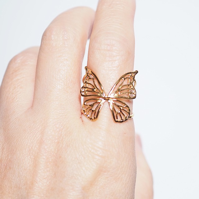 Fairy Butterfly Ring 〜蝶のフリーサイズリング〜(gold)