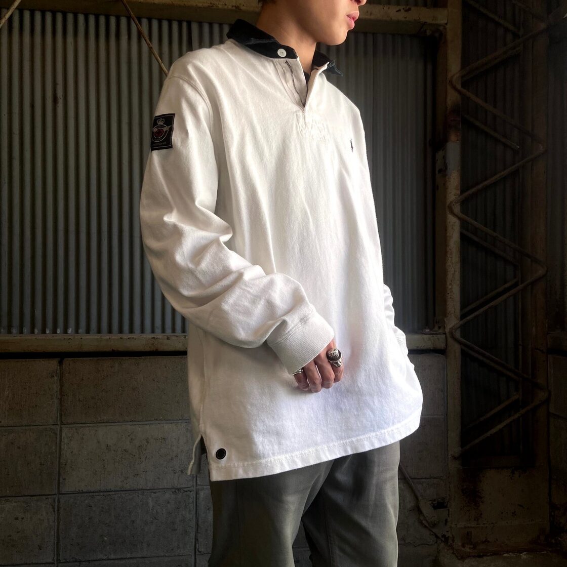 ポロバイラルフローレン 長袖 ラガーシャツ メンズXL 古着 Polo by 