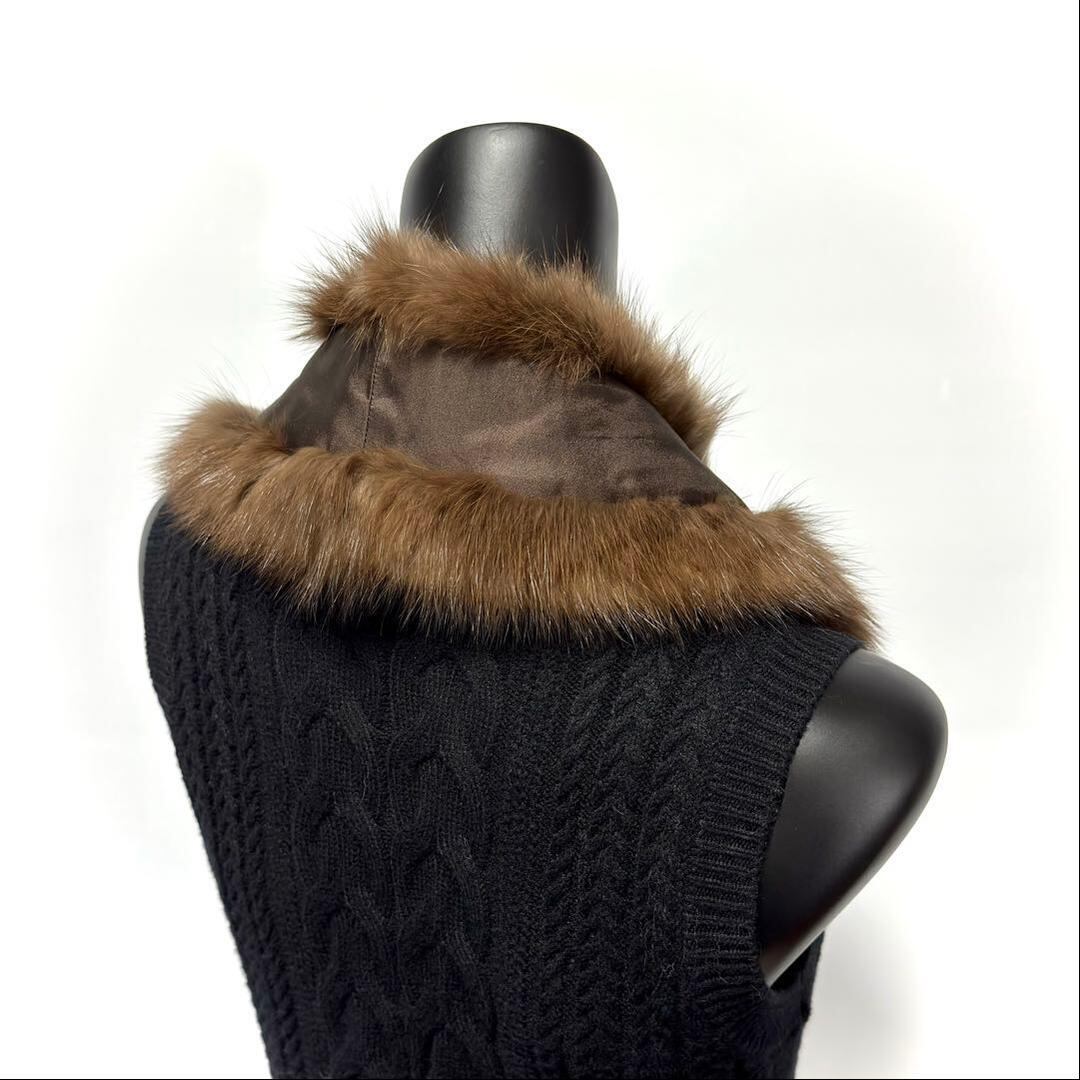 【黒貂】RUSSIAN SABLE ロシアンセーブル リアルファー ショール RUSSIAN SABLE】ロシアンセーブル 黒貂 リアルファーショール | KS JAPAN
