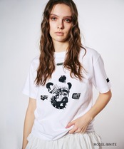 COOLAブルドッグプリントベーシックTシャツ (WHITE)　CQ-49004