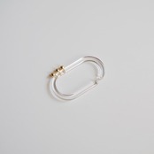 Tema’ Baco - Clear “CCdot” G - Ear Cuff / Double Finger Ring ：Clear × Gold｜透明ボディ／金属が映える2WAY（Acrylic × Brass＋金メッキ）