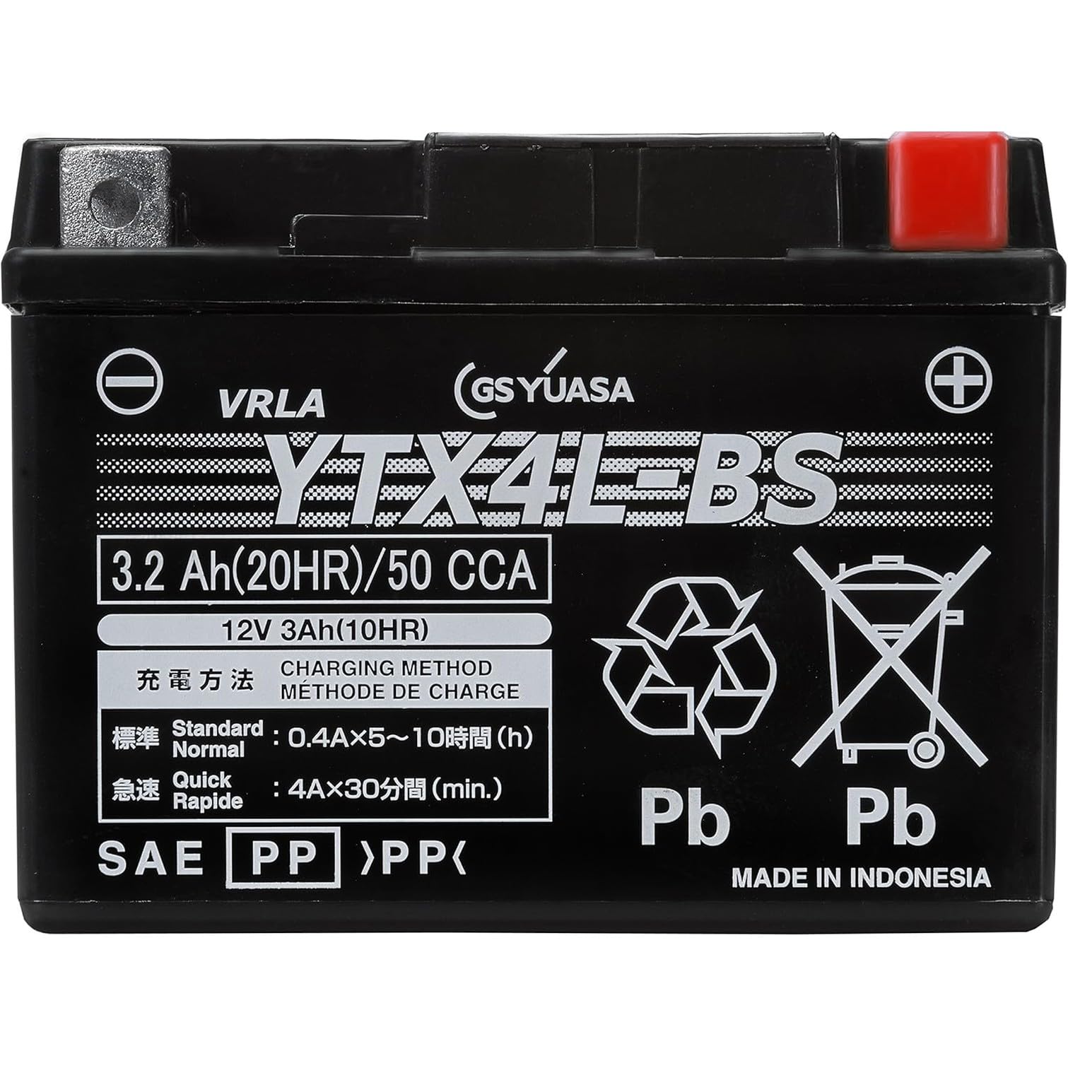 LEOCH ゲル型 バイク用バッテリー GETX5L-BS (YTX5L-BSと互換) ジェル