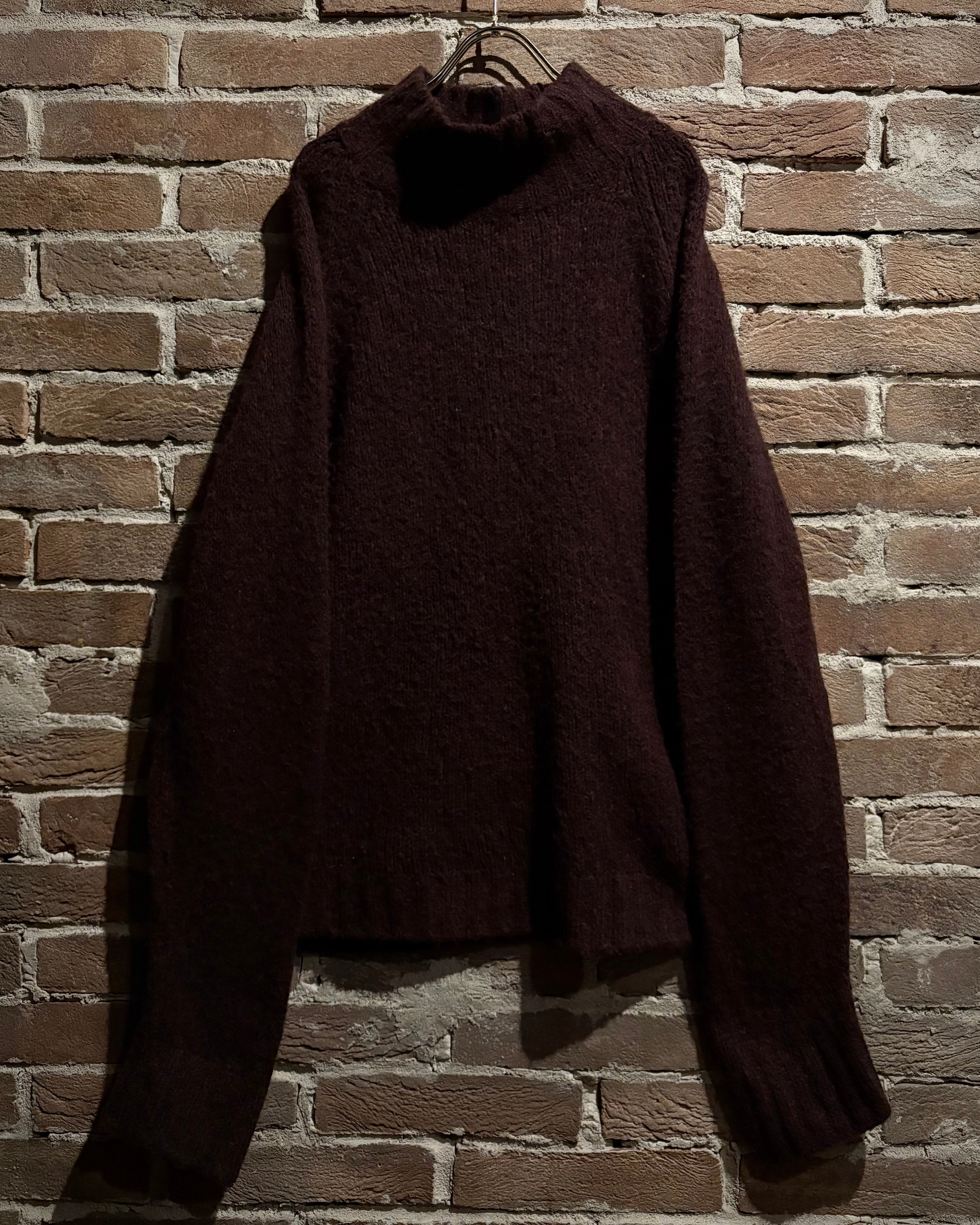 Caka act3】“Zegna” Beautiful Bordeaux Color Knit Sweater | Caka