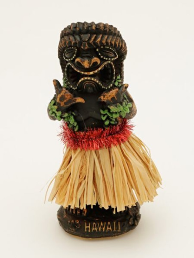 ハワイアンティキ　フラドール　ハワイの神様　置物　人形　フィギュア　HAPPY