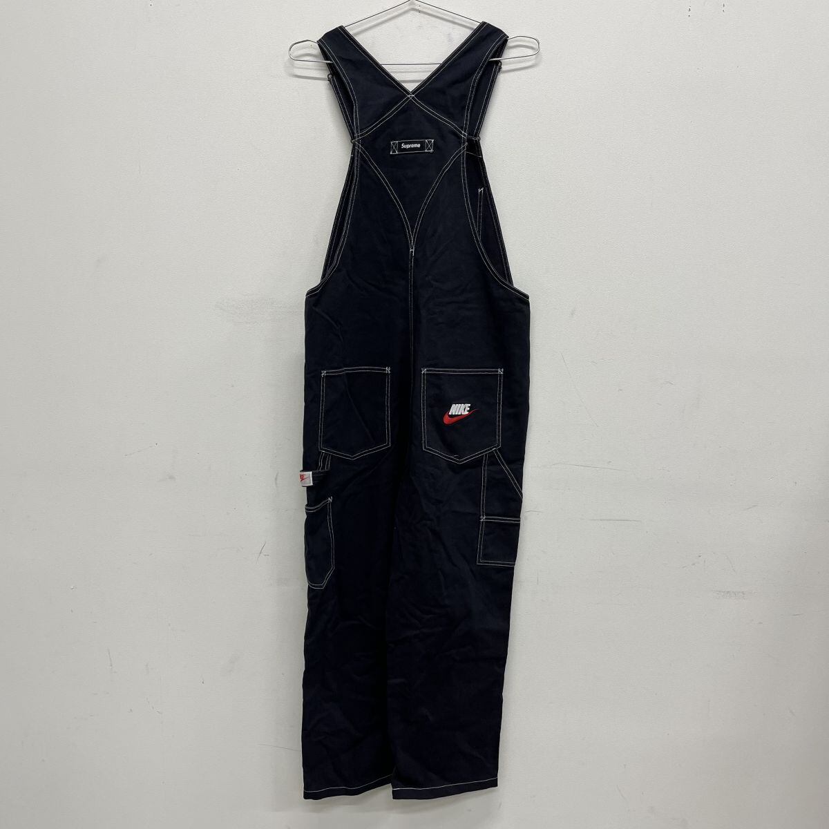 Supreme×NIKE/シュプリーム×ナイキ【18AW】Cotton Twill Overalls/コットン ツイル オーバーオール/サロペット  AR5575-010/M